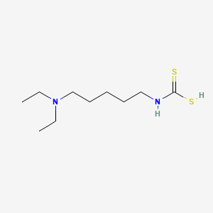 molecular formula C10H22N2S2 B14463604 N-(5-(Diethylamino)pentyl)dithiocarbamic acid CAS No. 73747-44-1