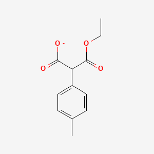 molecular formula C12H13O4- B14463622 3-Ethoxy-2-(4-methylphenyl)-3-oxopropanoate CAS No. 66557-02-6