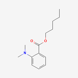molecular formula C14H21NO2 B14463628 Benzoic acid, 2-(dimethylamino)-, pentyl ester CAS No. 66304-04-9