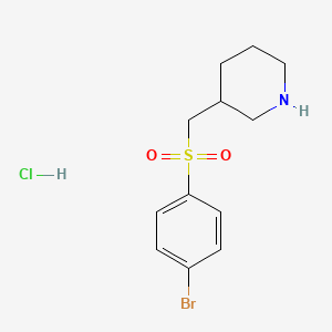 3-([(4-Bromophenyl)sulfonyl]methyl)piperidine hydrochloride