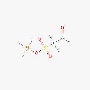 molecular formula C8H18O4SSi B14463689 Trimethylsilyl 2-methyl-3-oxobutane-2-sulfonate CAS No. 72458-52-7