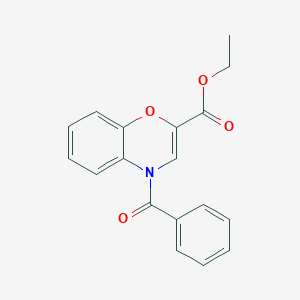 molecular formula C18H15NO4 B14463690 Ethyl 4-benzoyl-4H-1,4-benzoxazine-2-carboxylate CAS No. 68466-18-2