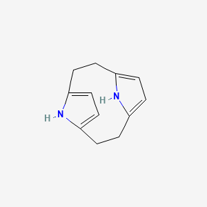 molecular formula C12H14N2 B14463705 13,14-Diazatricyclo(8.2.1.14,7)tetradeca-4,6,10,12-tetraene CAS No. 73650-67-6