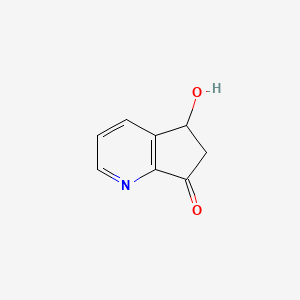 molecular formula C8H7NO2 B1446374 5-Hydroxy-5,6-dihydro-7H-cyclopenta[b]pyridin-7-one CAS No. 20857-26-5