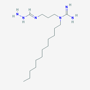 molecular formula C17H38N6 B14463740 N-Dodecyl-N-{3-[(E)-(hydrazinylmethylidene)amino]propyl}guanidine CAS No. 72156-53-7