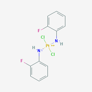 molecular formula C12H10Cl2F2N2Pt B14463790 Dichloroplatinum(2+);(2-fluorophenyl)azanide CAS No. 71744-88-2