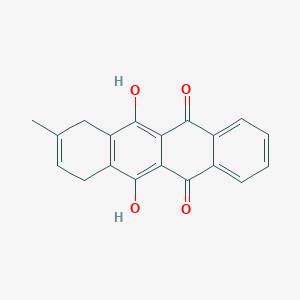 molecular formula C19H14O4 B14463795 6,11-Dihydroxy-8-methyl-7,10-dihydrotetracene-5,12-dione CAS No. 69448-11-9