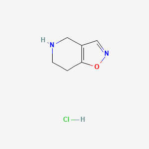 molecular formula C6H9ClN2O B1446392 4H,5H,6H,7H-[1,2]oxazolo[4,5-c]pyridine hydrochloride CAS No. 1864051-65-9