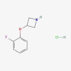 molecular formula C9H11ClFNO B1446393 3-(2-Fluorophenoxy)azetidine hydrochloride CAS No. 1401786-30-8