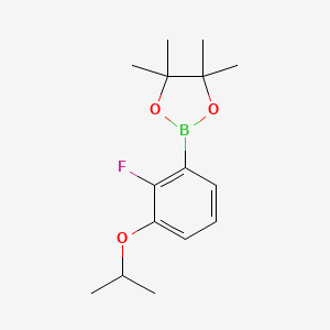 molecular formula C15H22BFO3 B1446395 2-Fluoro-3-isopropoxyphenylboronic acid pinacol ester CAS No. 1451391-00-6