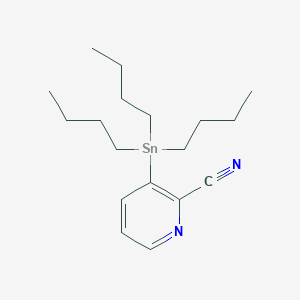 molecular formula C18H30N2Sn B1446396 3-(Tributylstannyl)-2-pyridinecarbonitrile CAS No. 1416437-24-5