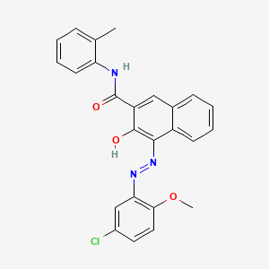 molecular formula C25H20ClN3O3 B14463978 2-Naphthalenecarboxamide, 4-[(5-chloro-2-methoxyphenyl)azo]-3-hydroxy-N-(2-methylphenyl)- CAS No. 68258-62-8