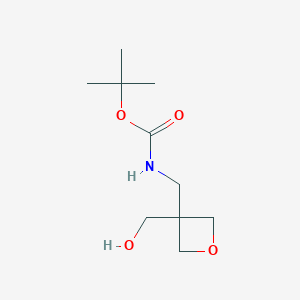 molecular formula C10H19NO4 B1446401 tert-Butyl N-{[3-(hydroxymethyl)oxetan-3-yl]methyl}carbamate CAS No. 1393441-68-3