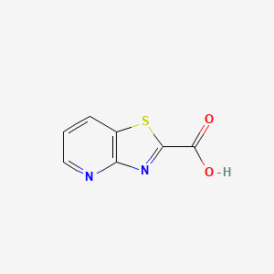 molecular formula C7H4N2O2S B1446402 噻唑并[4,5-b]吡啶-2-羧酸 CAS No. 875573-42-5