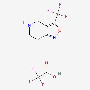 molecular formula C9H8F6N2O3 B1446403 3-(Trifluoromethyl)-4,5,6,7-tetrahydroisoxazolo[4,3-c]pyridine 2,2,2-trifluoroacetate CAS No. 1956310-81-8
