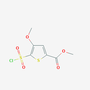 molecular formula C7H7ClO5S2 B1446406 Methyl 5-(chlorosulfonyl)-4-methoxythiophene-2-carboxylate CAS No. 1384429-11-1