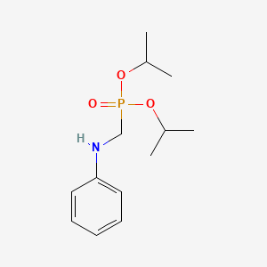 molecular formula C13H22NO3P B14464066 Dipropan-2-yl (anilinomethyl)phosphonate CAS No. 65824-77-3