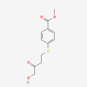 molecular formula C12H14O4S B14464075 Methyl 4-(4-hydroxy-3-oxo-butyl)sulfanylbenzoate CAS No. 70570-30-8