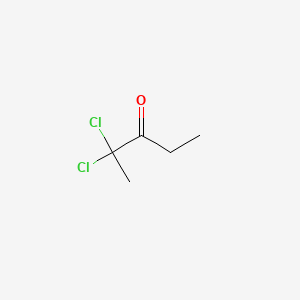 molecular formula C5H8Cl2O B14464083 2,2-Dichloro-3-pentanone CAS No. 73651-50-0