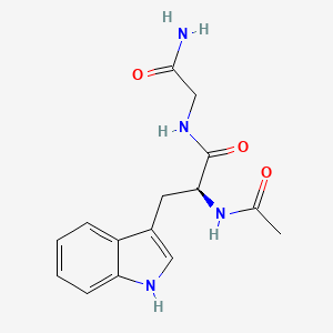 molecular formula C15H18N4O3 B14464093 N-Acetyl-L-tryptophylglycinamide CAS No. 71525-87-6