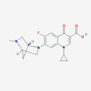 molecular formula C19H20FN3O3 B144641 1-cyclopropyl-6-fluoro-7-[(1R,4R)-5-methyl-2,5-diazabicyclo[2.2.1]heptan-2-yl]-4-oxoquinoline-3-carboxylic acid CAS No. 138808-76-1