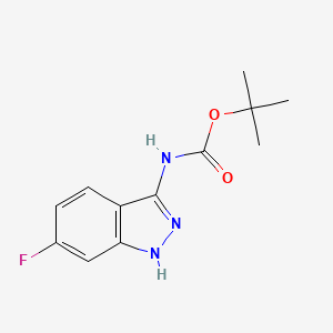 molecular formula C12H14FN3O2 B1446410 3-(Boc-amino)-6-fluoro-1H-indazole CAS No. 1176089-41-0