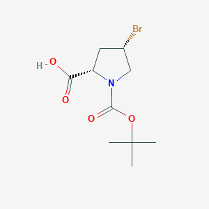 molecular formula C10H16BrNO4 B1446420 (2S, 4S)-1-N-Boc-4-溴-脯氨酸 CAS No. 1260593-55-2