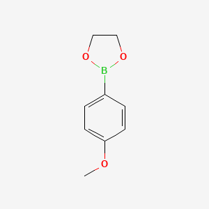 molecular formula C9H11BO3 B14464294 2-(4-Methoxyphenyl)-1,3,2-dioxaborolane CAS No. 69519-11-5