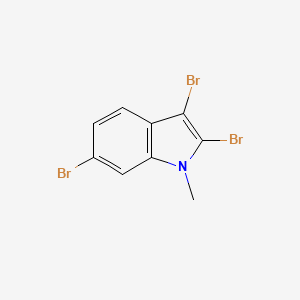 molecular formula C9H6Br3N B14464323 2,3,6-Tribromo-1-methyl-indole CAS No. 70063-24-0