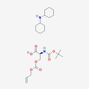 molecular formula C24H42N2O7 B1446436 N-cyclohexylcyclohexanamine;(2S)-2-[(2-methylpropan-2-yl)oxycarbonylamino]-3-prop-2-enoxycarbonyloxypropanoic acid CAS No. 147348-92-3