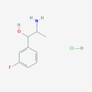 molecular formula C9H13ClFNO B1446440 2-Amino-1-(3-fluorophenyl)propan-1-ol hydrochloride CAS No. 395-04-0