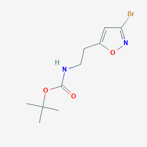 molecular formula C10H15BrN2O3 B1446442 [2-(3-Bromo-isoxazol-5-yl)-ethyl]-carbamic acid tert-butyl ester CAS No. 1187932-88-2