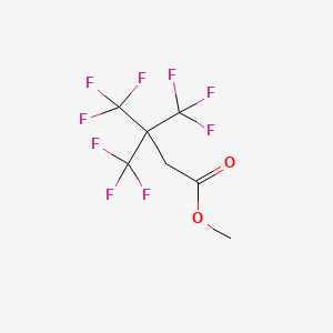 molecular formula C7H5F9O2 B14464437 Methyl 4,4,4-trifluoro-3,3-bis(trifluoromethyl)butanoate CAS No. 65907-99-5