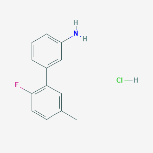 molecular formula C13H13ClFN B1446445 3-(2-Fluoro-5-methylphenyl)aniline, HCl CAS No. 1373233-03-4