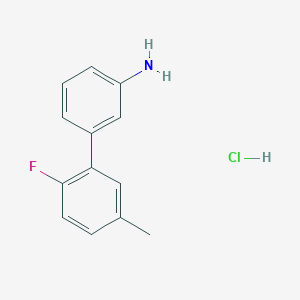 molecular formula C13H13ClFN B1446445 3-(2-氟-5-甲苯基)苯胺盐酸盐 CAS No. 1373233-03-4