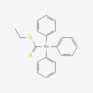 molecular formula C21H20S2Sn B14464485 Ethyl triphenylstannanecarbodithioate CAS No. 73137-43-6
