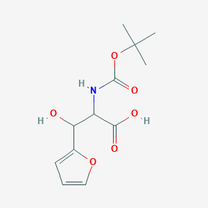 3-(Furan-2-yl)-3-hydroxy-2-[(2-methylpropan-2-yl)oxycarbonylamino]propanoic acid