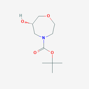 molecular formula C10H19NO4 B1446453 (S)-4-Boc-6-羟基-[1,4]噁唑烷 CAS No. 1260589-26-1