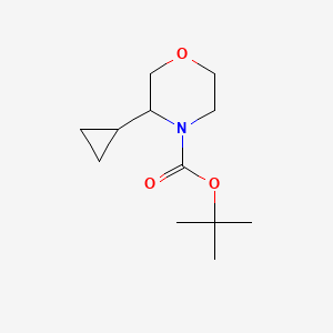molecular formula C12H21NO3 B1446454 4-Boc-3-cyclopropyl-morpholine CAS No. 1414958-23-8