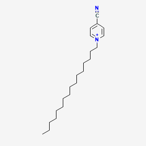 molecular formula C22H37N2+ B14464553 Pyridinium, 4-cyano-1-hexadecyl- CAS No. 66607-34-9