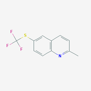 molecular formula C11H8F3NS B14464556 2-Methyl-6-[(trifluoromethyl)sulfanyl]quinoline CAS No. 66023-22-1