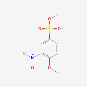 molecular formula C8H9NO6S B14464560 Methyl 4-methoxy-3-nitrobenzene-1-sulfonate CAS No. 73822-67-0