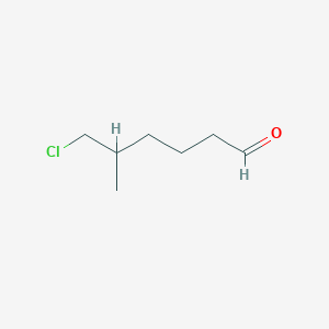 molecular formula C7H13ClO B14464613 6-Chloro-5-methylhexanal CAS No. 65885-31-6
