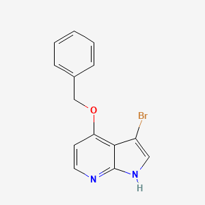 molecular formula C14H11BrN2O B1446464 4-(Benzyloxy)-3-bromo-1H-pyrrolo[2,3-b]pyridine CAS No. 1427503-54-5