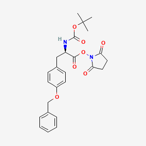 molecular formula C25H28N2O7 B1446466 2,5-Dioxoazolidinyl (2R)-2-[(tert-butoxy)carbonylamino]-3-[4-(phenylmethoxy)phenyl]propanoate CAS No. 1213900-67-4