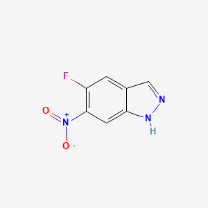 molecular formula C7H4FN3O2 B1446472 5-氟-6-硝基-1H-吲唑 CAS No. 1360952-20-0