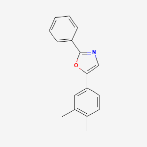 molecular formula C17H15NO B14464749 Oxazole, 5-(3,4-dimethylphenyl)-2-phenyl- CAS No. 69151-03-7