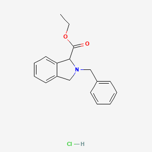 molecular formula C18H20ClNO2 B1446475 2-苄基-2,3-二氢-1H-异吲哚-1-羧酸乙酯盐酸盐 CAS No. 1260640-69-4
