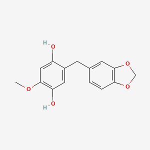 molecular formula C15H14O5 B14464775 Obtusaquinone deriv jurd 2561 CAS No. 72590-24-0