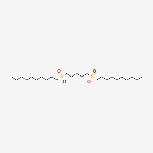 molecular formula C25H52O4S2 B14464895 Pentane, 1,5-bis(decylsulfonyl)- CAS No. 73771-53-6